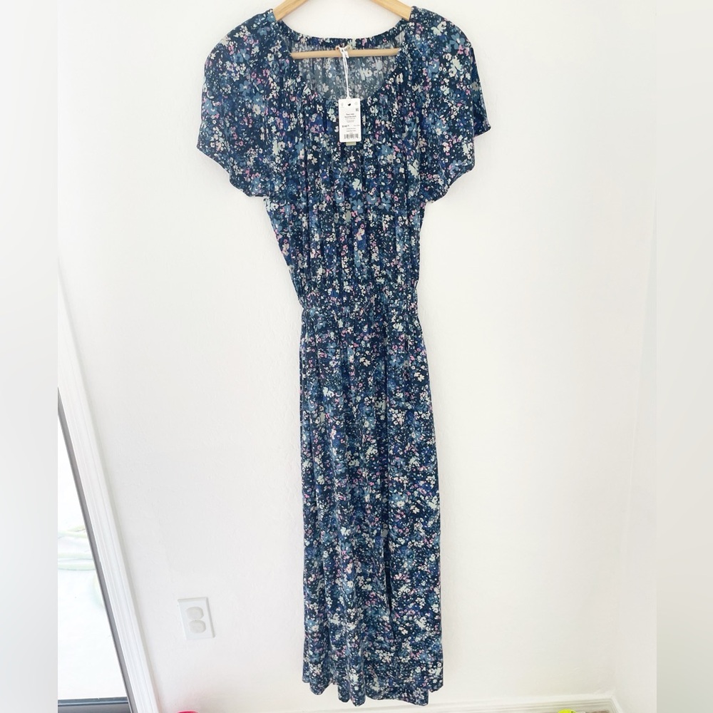 Marine Layer Charlotte maxi dress in blue floral size small - Picture 4 of 10